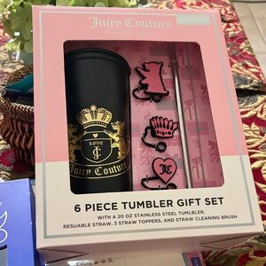 Juicy Couture Black and Pink Tumbler Gift Set